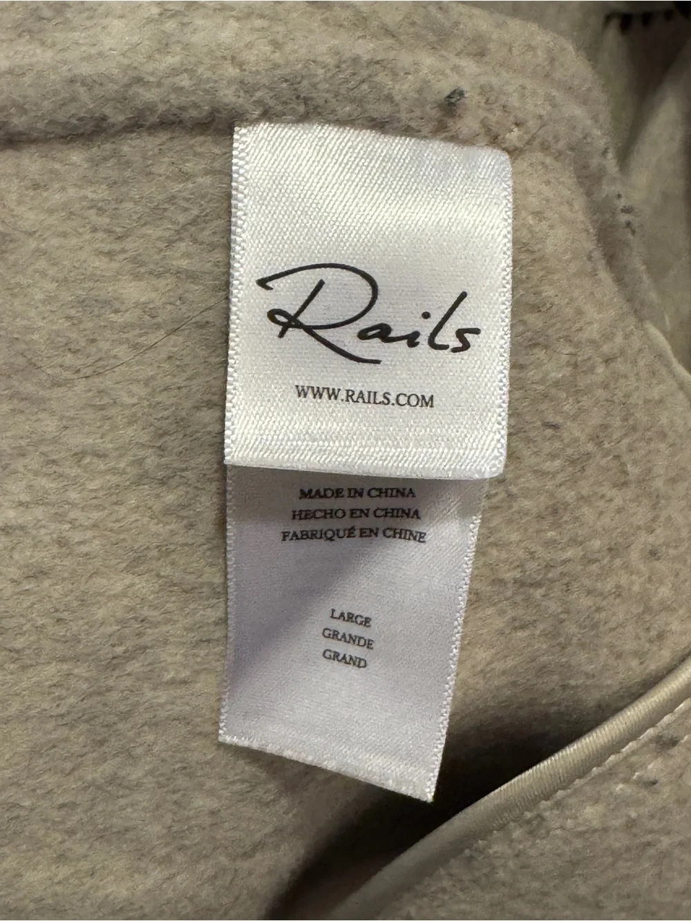 Rails Odyssey Whipstitch Detail Wool Blend Jacket Shacket Shade Oatmeal $398.00 - Picture 12 of 16